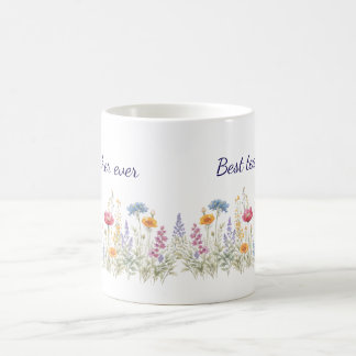 Taza De Café Minimalist Wildflower Meadow Mug, personalised 