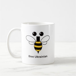 Taza de café minimalista Bee ucraniana linda