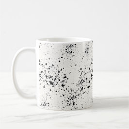 Taza De Café Minimalista Black Paint Splatter Coffee Mug