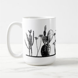 Taza De Café Minimalista Cactus