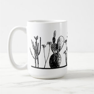 Taza De Café Minimalista Cactus