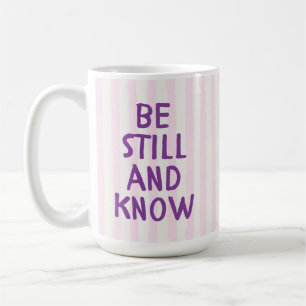 Taza de café minimalista con cita bíblica en letra