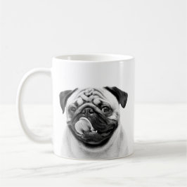 Taza De Café Minimalista Crea tu propio retrato de mascota B & 