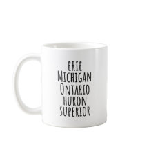 Taza De Café Minimalista De Los Grandes Lagos De M