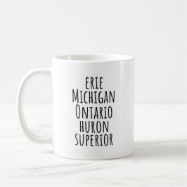 Taza De Café Minimalista De Los Grandes Lagos De M