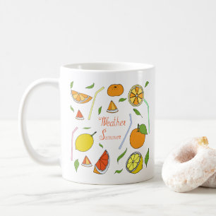Taza De Café Minimalista De Verano Monada Fruta Fr