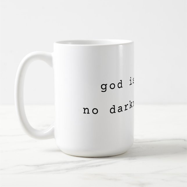 Taza de café Minimalista Dios es Luz (Izquierda)