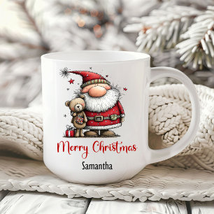 Taza De Café Minimalista Divertida De Papá Noel Ju