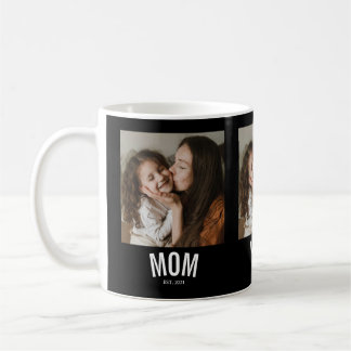 Taza De Café Minimalista Mamá Establecida Negra 3 Foto