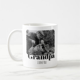 Taza De Café Minimalista moderno personalizable abuelo e hijo