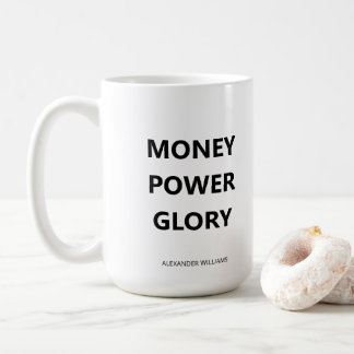 Taza De Café Minimalista Motivacional Empresarial Blanco y Negr