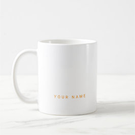 Taza De Café Minimalista nombre personalizado, texto y foto