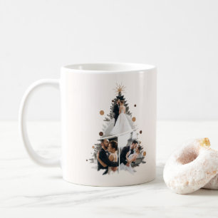 Taza De Café Minimalista Nuestra Primera Navidad de Casados Tre