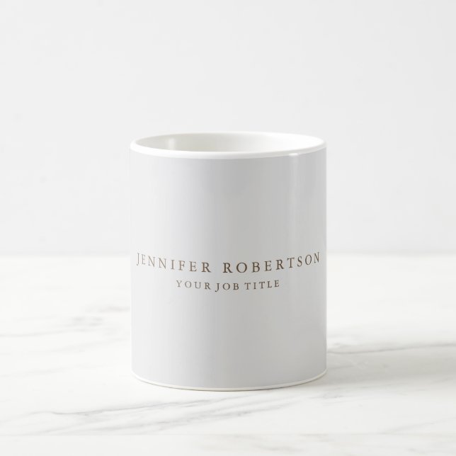 Taza De Café Minimalista personalizado clásico personalizado (Centro)