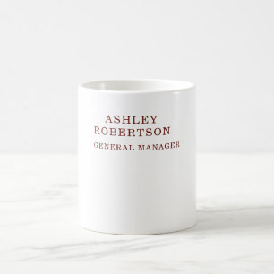 Taza De Café Minimalista profesional moderno nombre propio llan