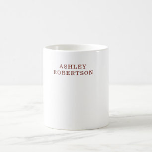 Taza De Café Minimalista profesional moderno nombre propio llan