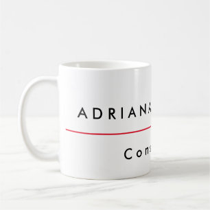 Taza De Café Minimalista profesional simple blanco negro simple