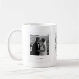 Taza De Café Minimalistic Couple 3 Polaroid Photos Wedding