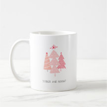 Mínimo Árbol De Navidad Rosa Sobrio Y Brillante