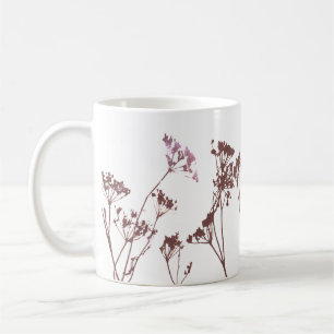 Taza De Café Mínimo artístico moderno Resumen Flores silvestres