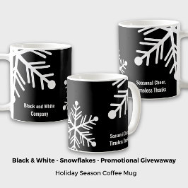 Taza De Café Mínimo copo negrita negro y blanco negrita de niev