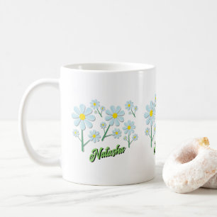 Taza De Café Mínimo Floral de Margarita de Primavera Adorable