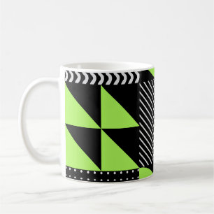 Taza De Café Mínimo geométrico, patrón vintage escandinavo