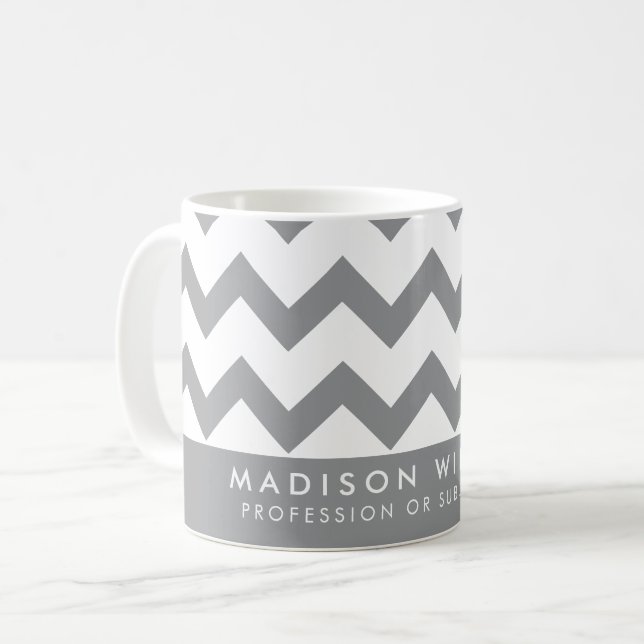 Taza De Café Mínimo moderno Zigzag Café Mug (Anverso izquierdo)