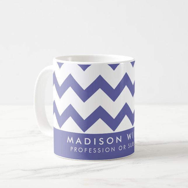 Taza De Café Mínimo moderno Zigzag Café Mug (Anverso izquierdo)