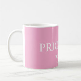 Taza De Café Mínimo Priorizar Tú Cita Rosa Polvoriento