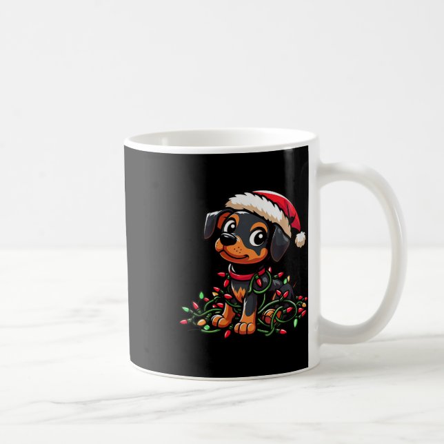 Taza De Café Ministra de mujeres Navidades de Pinscher iluminan (Derecha)