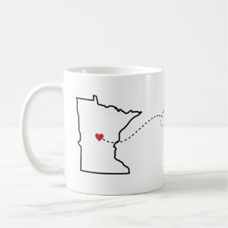 Taza De Café Minnesota a Utah - Heart2Heart Coffee Mug