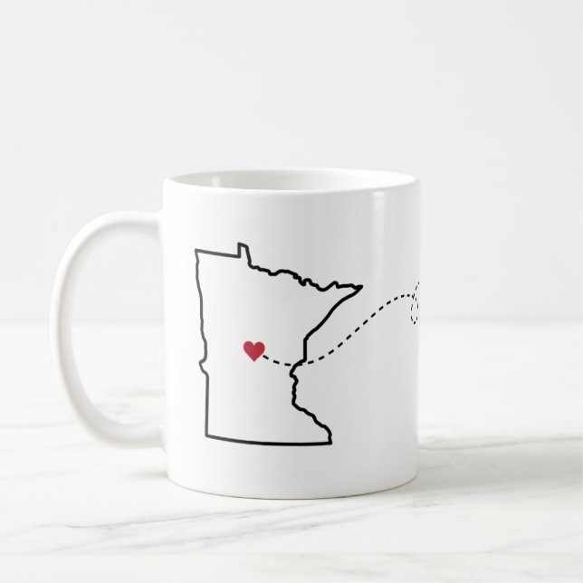 Taza De Café Minnesota a Utah - Heart2Heart Coffee Mug (Izquierda)