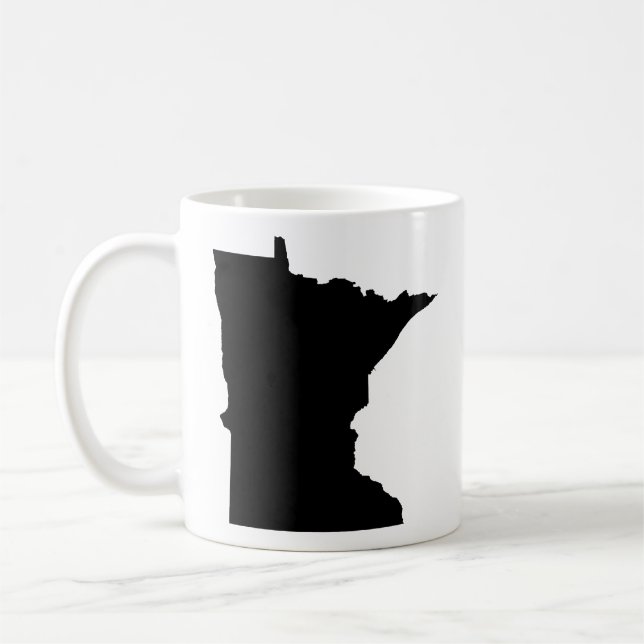 Taza De Café Minnesota en blanco y negro (Izquierda)