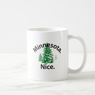 Taza De Café Minnesota Niza. ¡Punto! (texto negro)