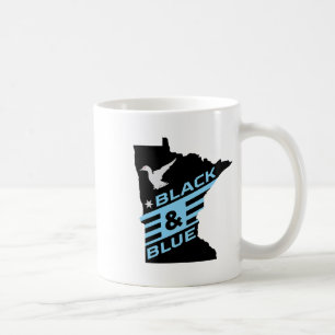 Taza De Café Minnesota Soccer Loon Negro y Azul