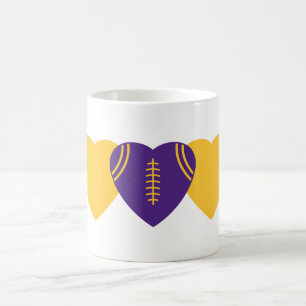 Taza De Café Minnesota Vikings Football Hearball Design