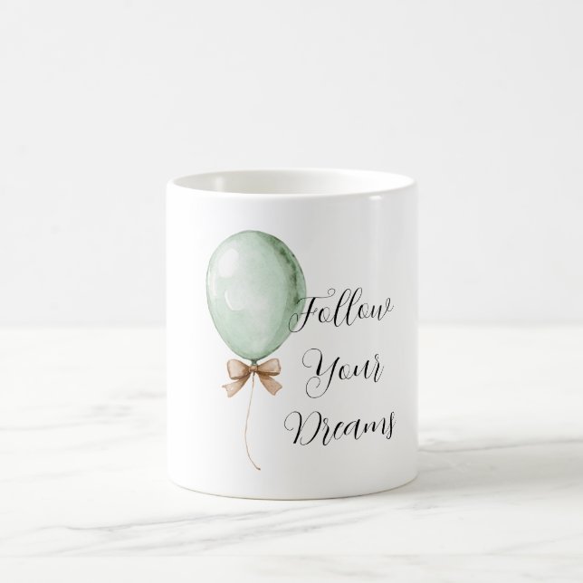 Taza De Café Mint Balloon Cream Bow Dreams (Centro)