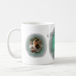 Taza De Café Mint Green Watercolor Dachshund - Custom Name