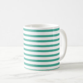 Taza De Café mint green & white stripes
