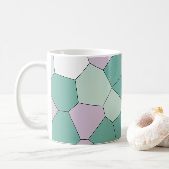 Taza De Café Mint y Violet (Con donut)