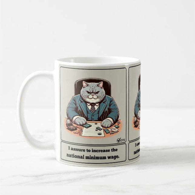Taza De Café Mios maliciosos: El ingenioso gato político (Izquierda)