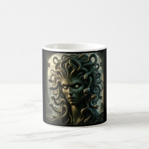 Taza De Café Mirada de Medusa Cabeza de la Muerte de Serpientes