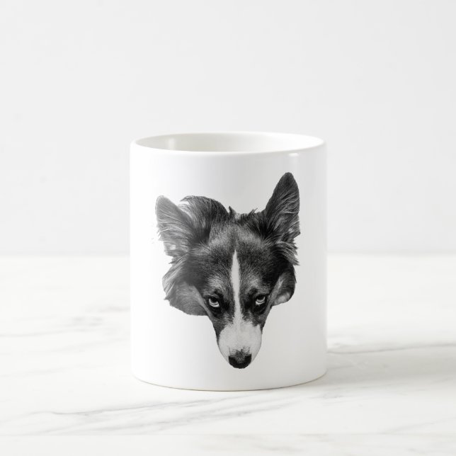Taza De Café mirada suave corgi tranquilo (Centro)