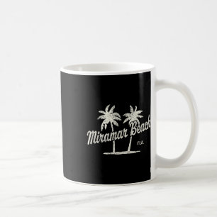 Taza De Café Miramar Beach Florida Vintage Graph de palmeras de