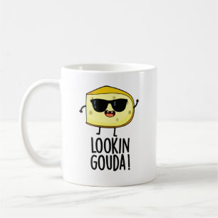 Taza De Café Mirando a Gouda Funny Cheese Pun