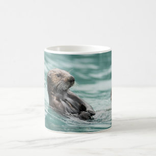 Taza De Café Mirando el Otter marino