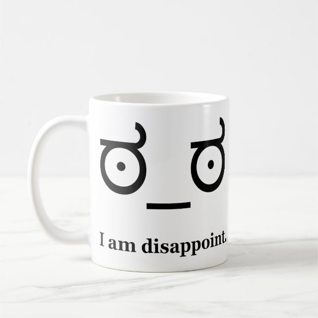 Taza De Café Mire de la desaprobación decepcionan (Izquierda)