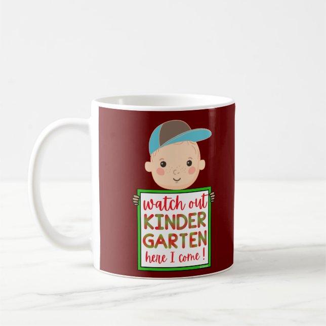 Taza De Café MIREN A KINDERGARTEN AQUÍ QUE VENGO gracioso lindo (Izquierda)