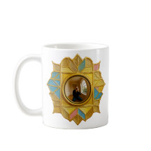 Miroir sorcière doré